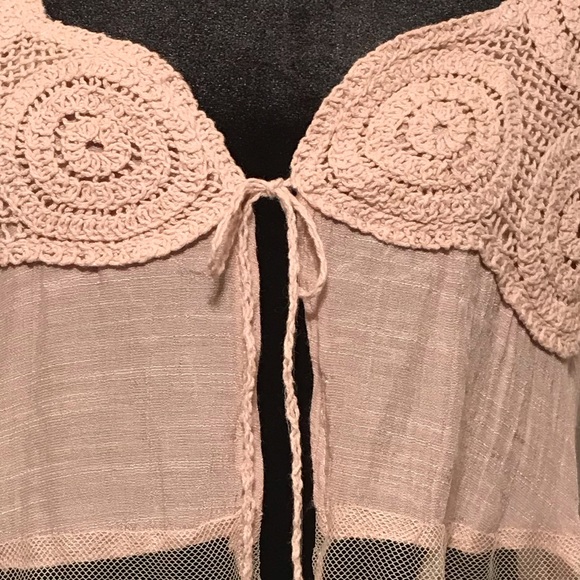 Poetry Clothing Womens Crop Jacket Size M with Lace & Crochet - Picture 9 of 9